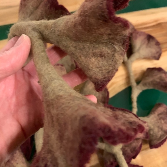 65” wool scarf/ accessory. Burgundy & taupe. Beautiful hand made piece. Perfect - Picture 6 of 8